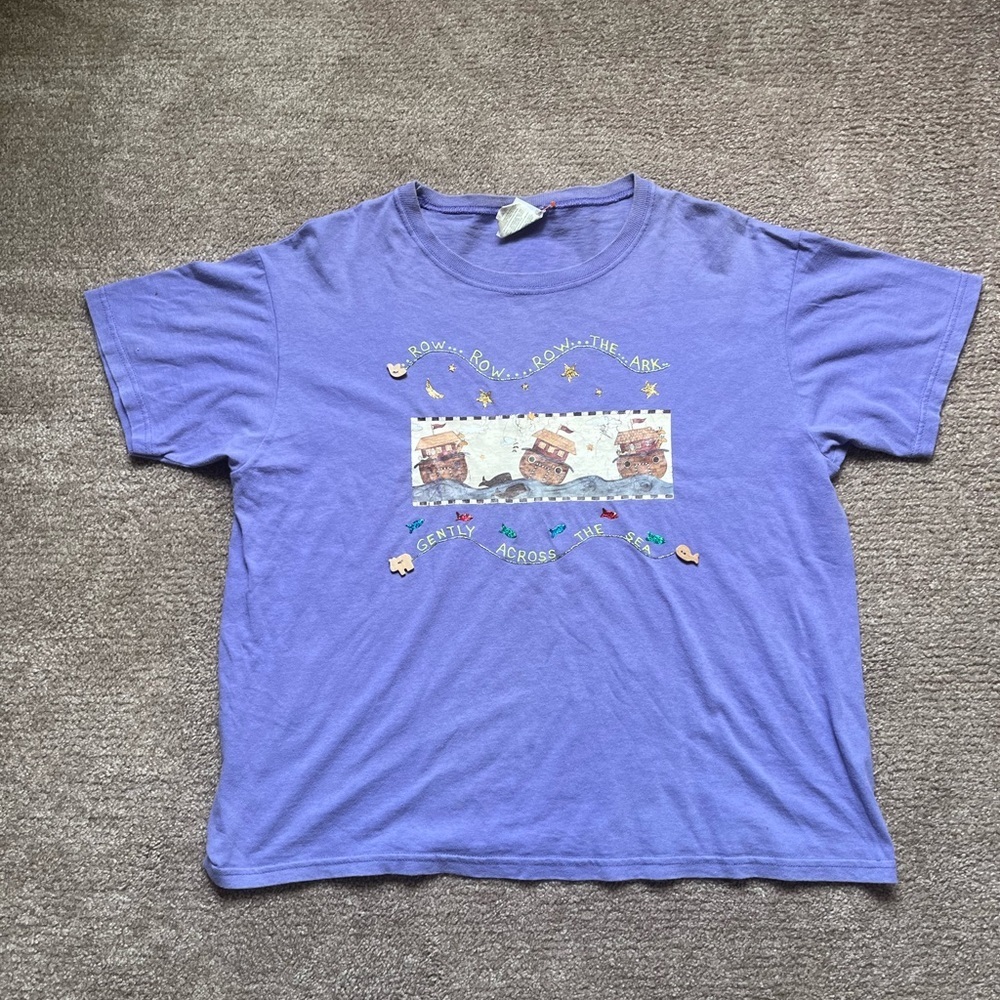 VTG 90’s Noah’s Ark Blue Religious Tee